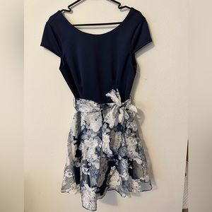 Navy Fit and Flare Dress juniors size 11/12